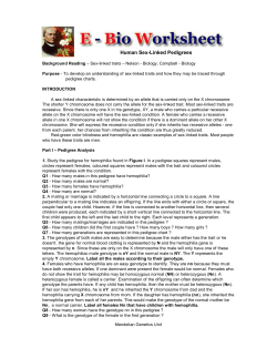 Sex-Linked Pedigree Worksheet
