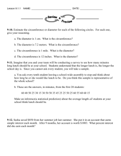 9-10. Estimate the circumference or diameter for each of the