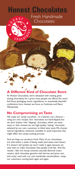 brochure - Honest Chocolates