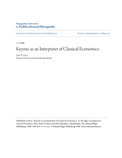 Keynes as an Interpreter of Classical Economics - e