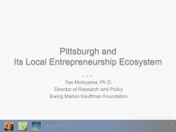 Pittsburgh and Its Local Entrepreneurship Ecosystem