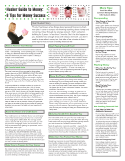 Husker Guide to Money: 8 Tips for Money Success