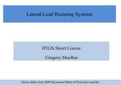 Lateral Load Resisting Systems