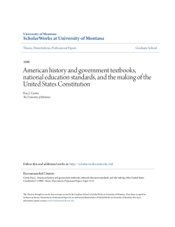 American history and government textbooks, national education