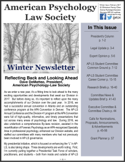 AP-LS News Winter 2017