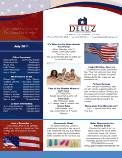 July 2011 - DeLuz Family Housing