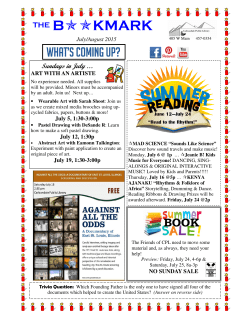 BookMark July-Aug15 - Carbondale Public Library