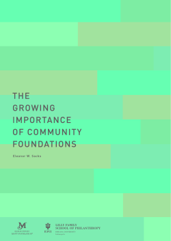 The Growing Importance of Community Foundations