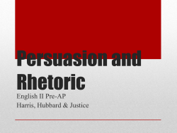 Persuasion and Rhetoric