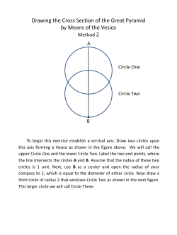 Drawing the Cross Section of the Great Pyramid by Means of the