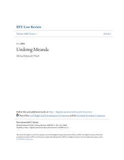 Undoing Miranda - BYU Law Digital Commons