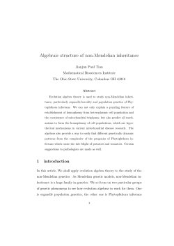 Algebraic structure of non-Mendelian inheritance