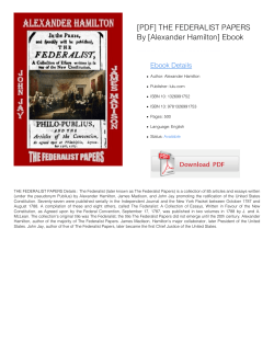 THE FEDERALIST PAPERS