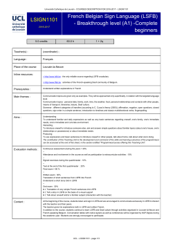 French Belgian Sign Language (LSFB)