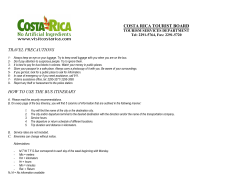 bus itinerary - Visit Costa Rica