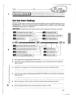 East Asia Under Challenge