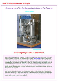 ITER vs The Least Action Principle Snubbing one of the fundamental