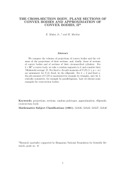 the cross-section body, plane sections of convex bodies and