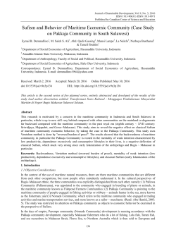 Sufism and Behavior of Maritime Economic Community (Case Study