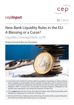 Basel III: Liquidity Coverage Ratio (LCR)
