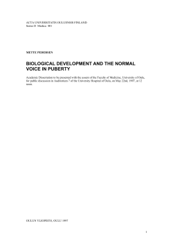Biological development and the normal voice in puberty