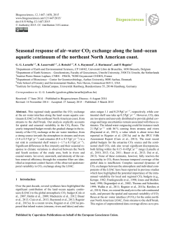 Seasonal response of air&ndash;water CO2 exchange