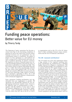Funding peace operations