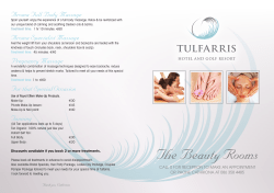 View this season`s spa treatments at Tulfarris Hotel