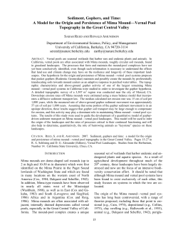 A Model for the Origin and Persistence of Mima Mound&mdash;Vernal Pool