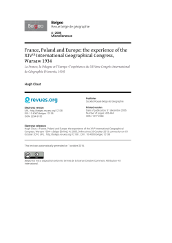 France, Poland and Europe: the experience of the XIVth