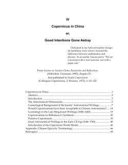 Copernicus in China - Penn Arts and Sciences