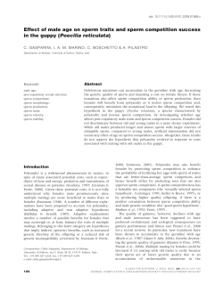 Effect of male age on sperm traits and sperm competition