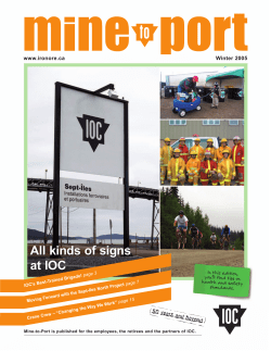 Mine to Port Winter 2005 - Iron Ore Company of Canada