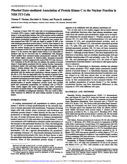 Phorbol Ester-mediated Association of Protein