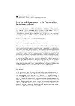 Land use and nitrogen export in the Piracicaba River
