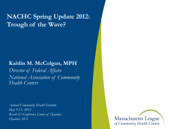 NACHC Spring Update 2012: Trough of the Wave?