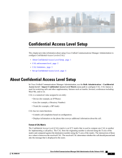 Confidential Access Level Setup