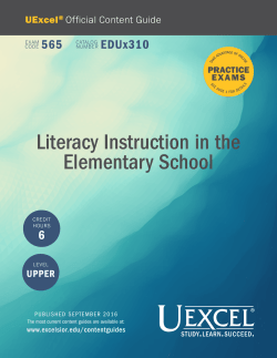 Literacy Instruction in the Elementary School