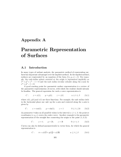 Parametric Representation of Surfaces
