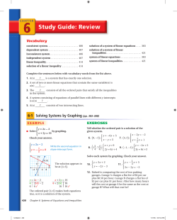 6-1 Solving Systems by Graphing (pp. 383&ndash;388)