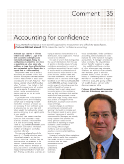Accounting For Confidence