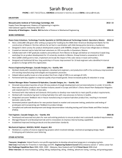 Sarah Bruce Resume