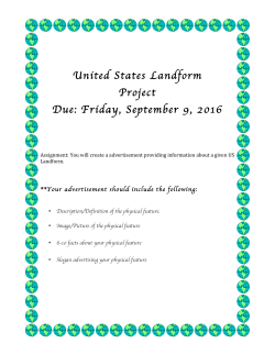 United States Landforms - What`s Happening in Room 21?