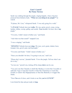 Lion`s Lunch? By Fiona Tierney