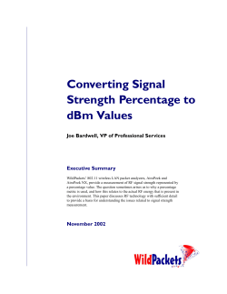 Converting Signal Strength Percentage to dBm Values