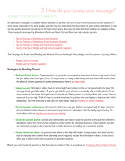 A. DIRECT OUTREACH TO PARENTS