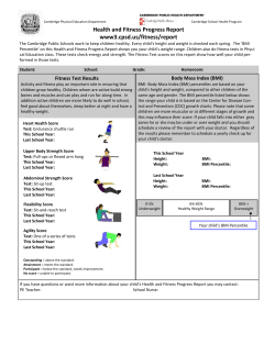 Fitness Report Card - Cambridge Public Schools