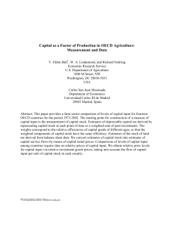 Capital as a Factor of Production in OECD Agriculture