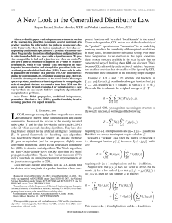 A New Look at the Generalized Distributive Law