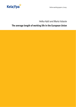 The average length of working life in the European Union